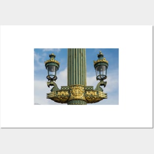 Lamp Post At Place De La Concorde - 2 © Posters and Art